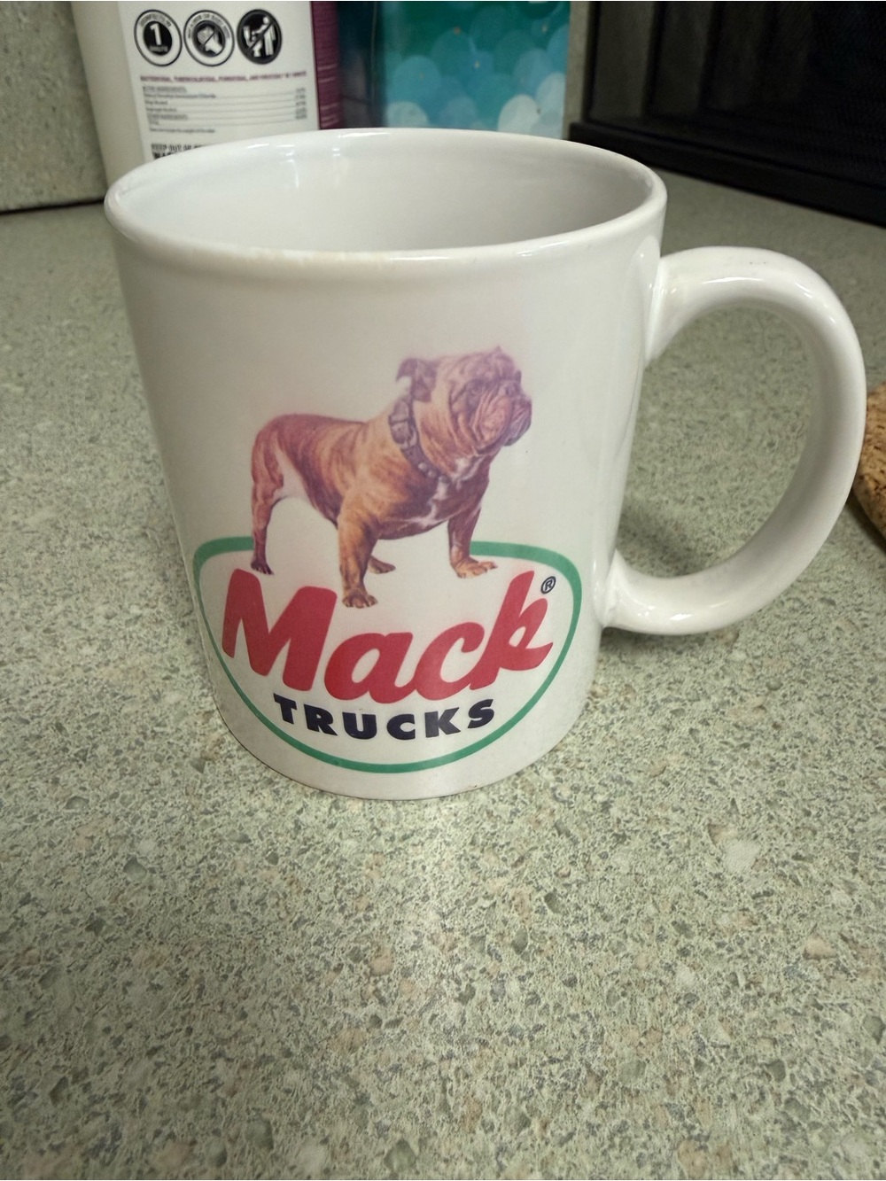 White Ceramic Bulldog Logo Mug
